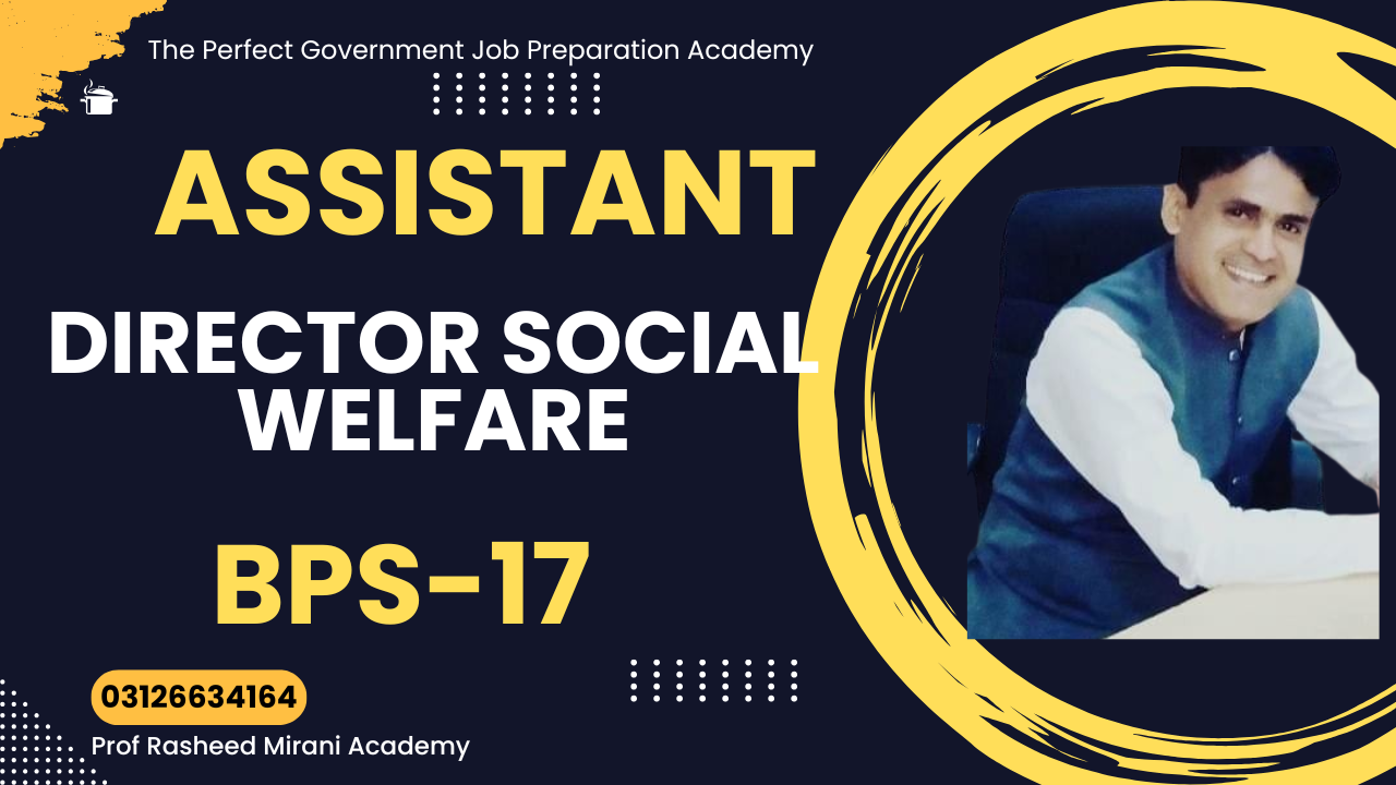 Assistant Director BPS-17 — Social Welfare Department